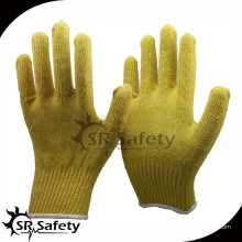 SRSafety 7G Guantes de fibra de aramida sin costuras de seguridad, guantes de caucho de equipo de seguridad